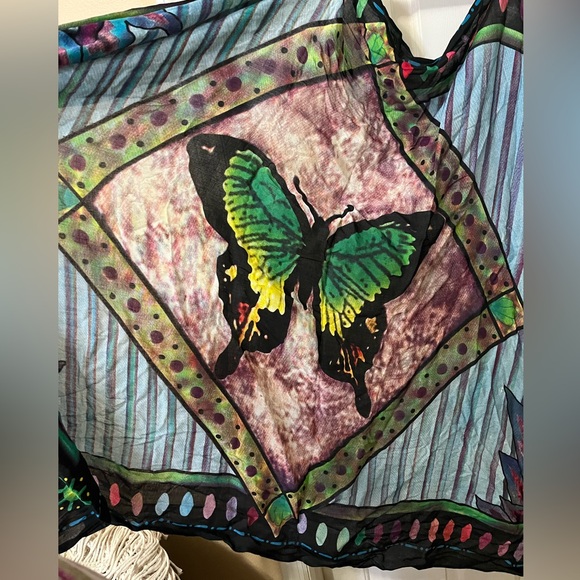 Bali Butterfly Sarong Paleo Wrap Scarf Shawl Tapestry - Beach Boho Hippie - Picture 3 of 10